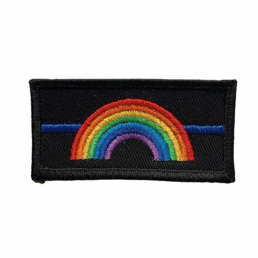 Thin Blue Line Rainbow Badge